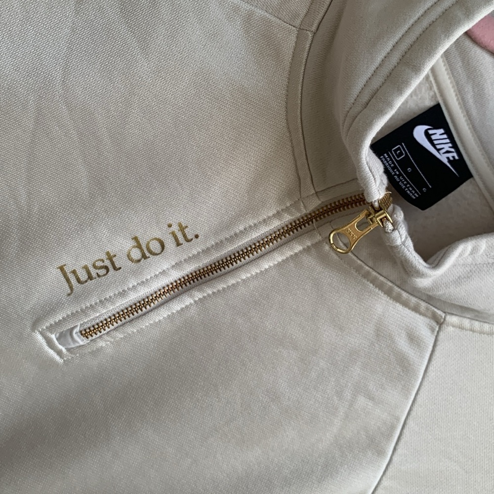 Nike just do it quarter zip sporty activewear pullover jacket large - Picture 2 of 7